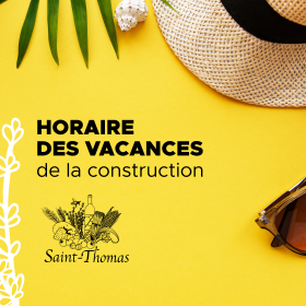 Horaire des vacances de la construction