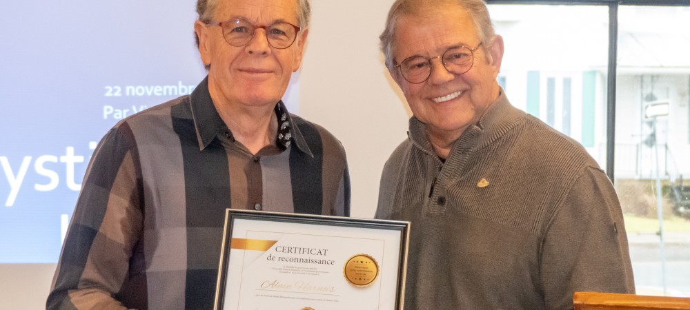 Monsieur Alain Harnois honoré par la lieutenante-gouverneure du Québec