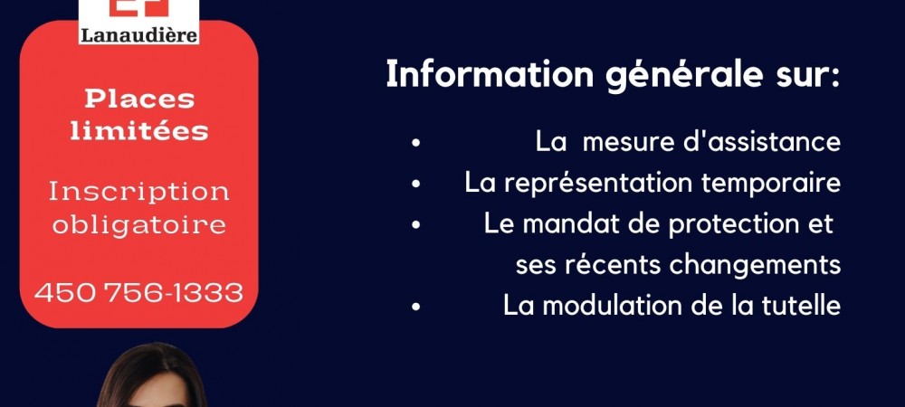 CONFÉRENCE Loi visant à mieux protéger les personnes en situation de vulnérabilité